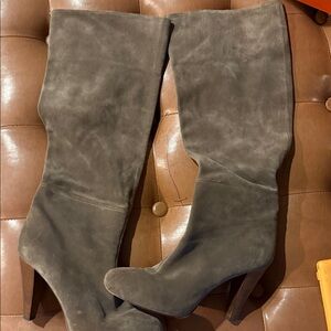 Joie Olive Suede Heeled Boots